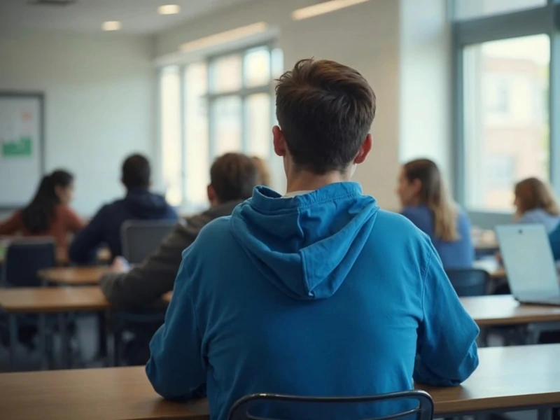 Uczniowie siedzący w klasie